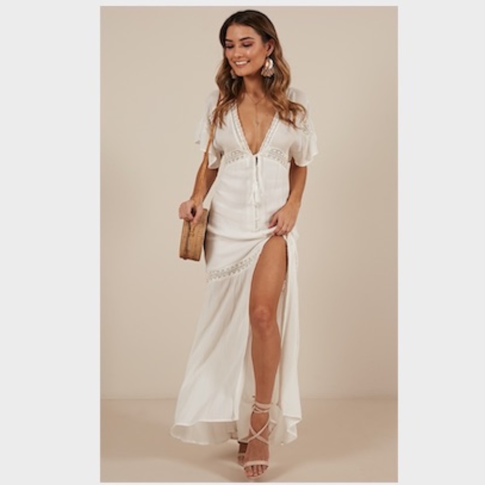 Showpo. "Not Enough" White Maxi Dress